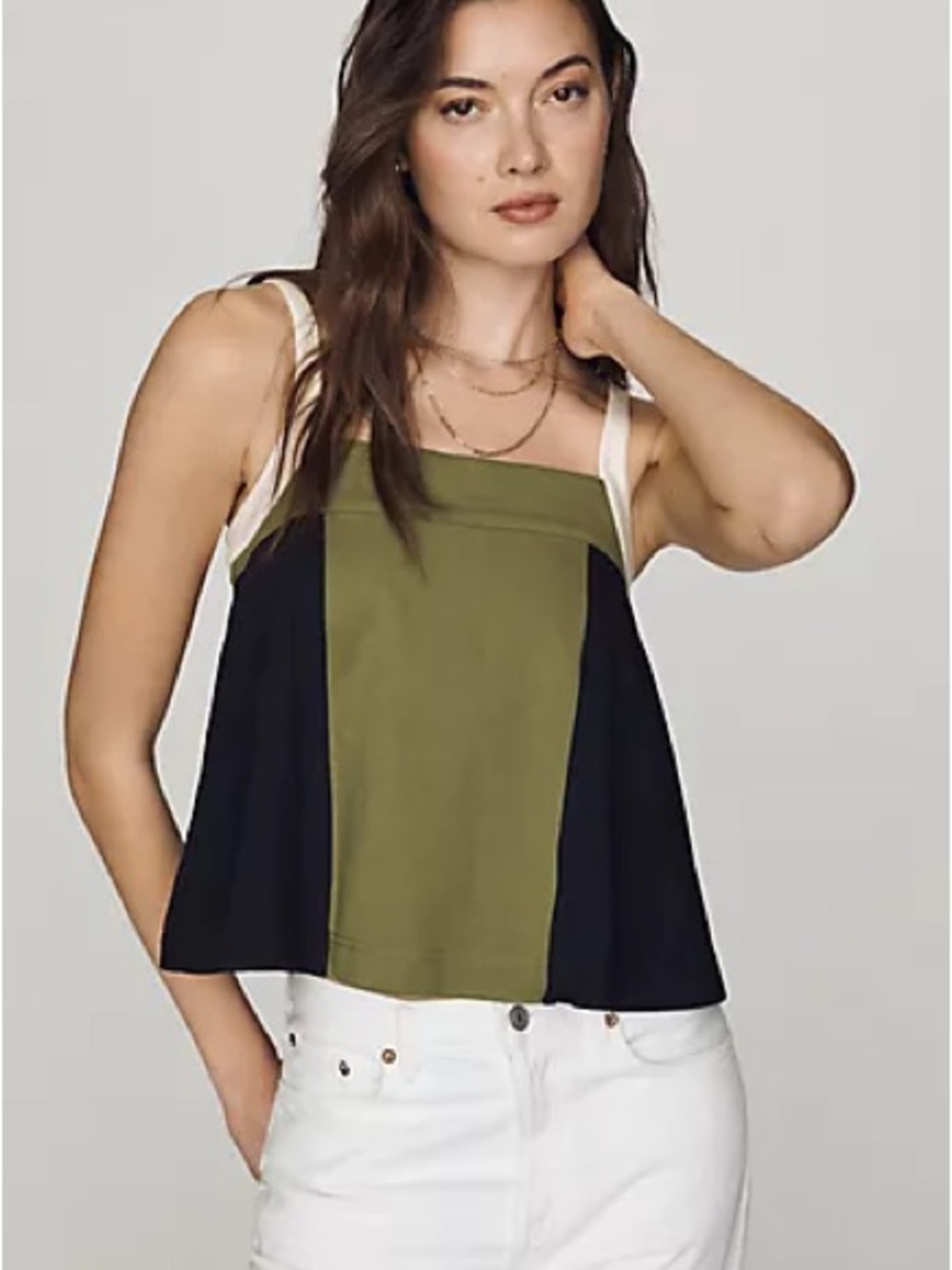 NWT Maeve - Anthropologie- Colorblock Swing Tank - women’s small!